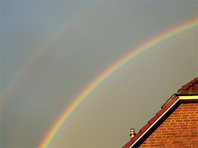 Ein doppelter Regenbogen; Bild: Michael Schnell