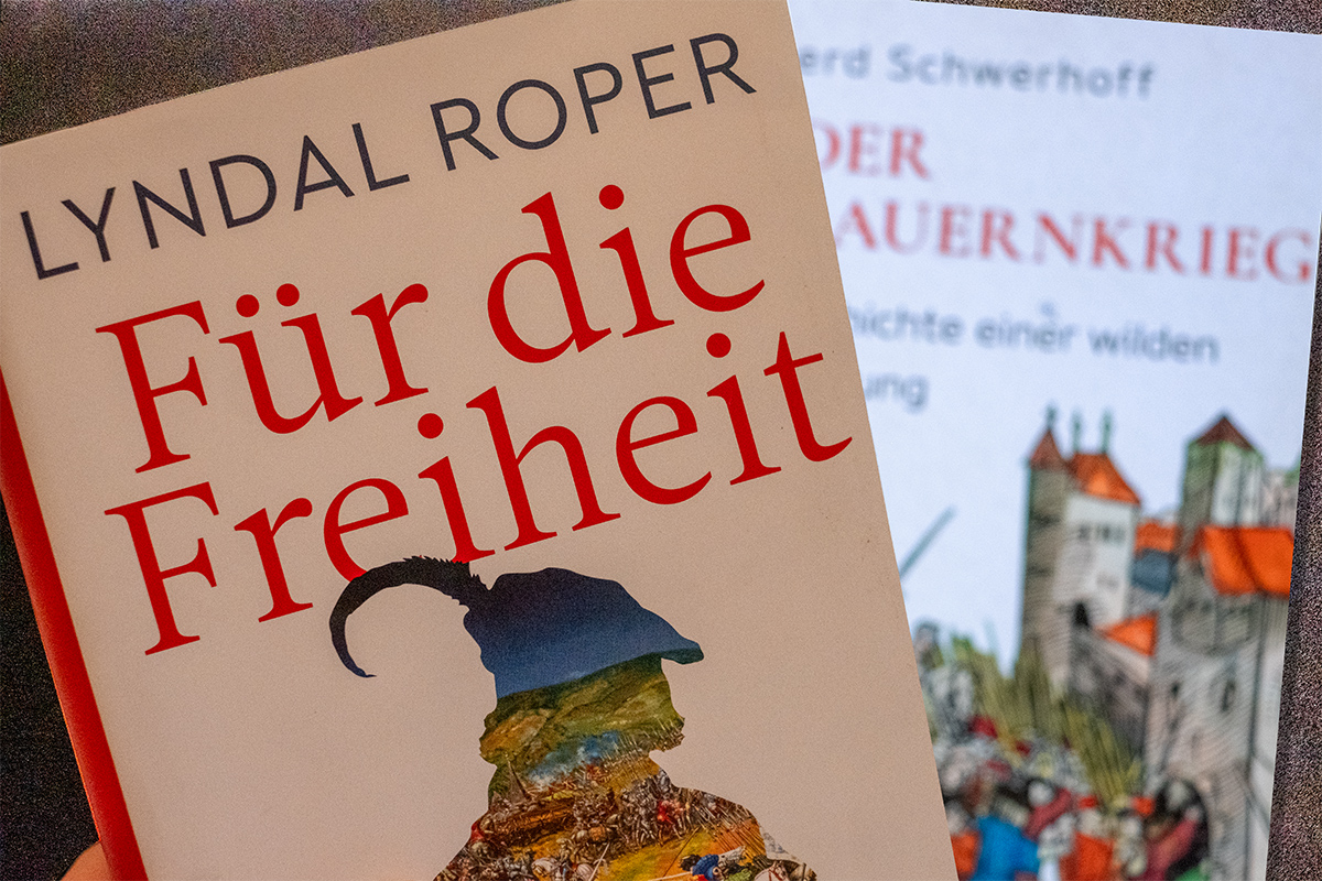 Cover der zwei besprochenen Bücher über den Bauernkrieg