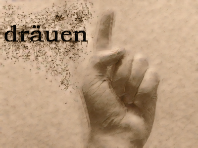 Drohende Geste; Bild: Michael Schnell